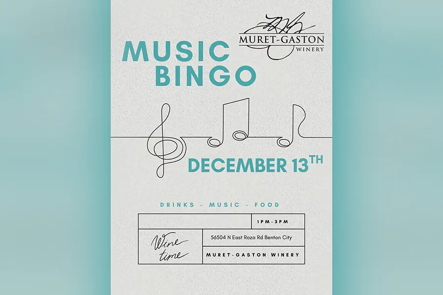 Music Bingo at Muret-Gaston Winery