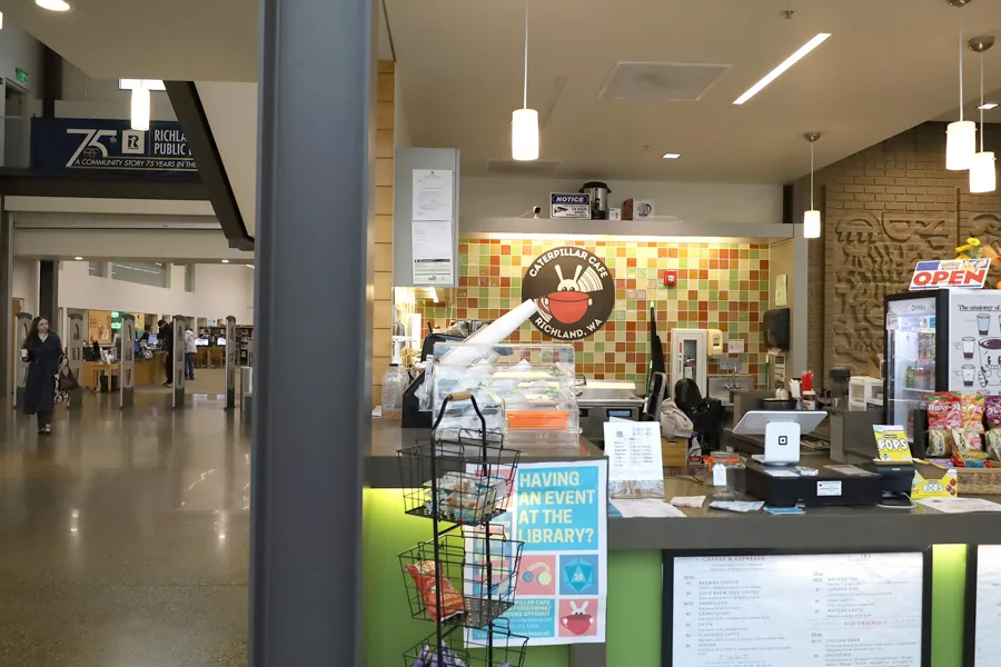 A cafe in the library.