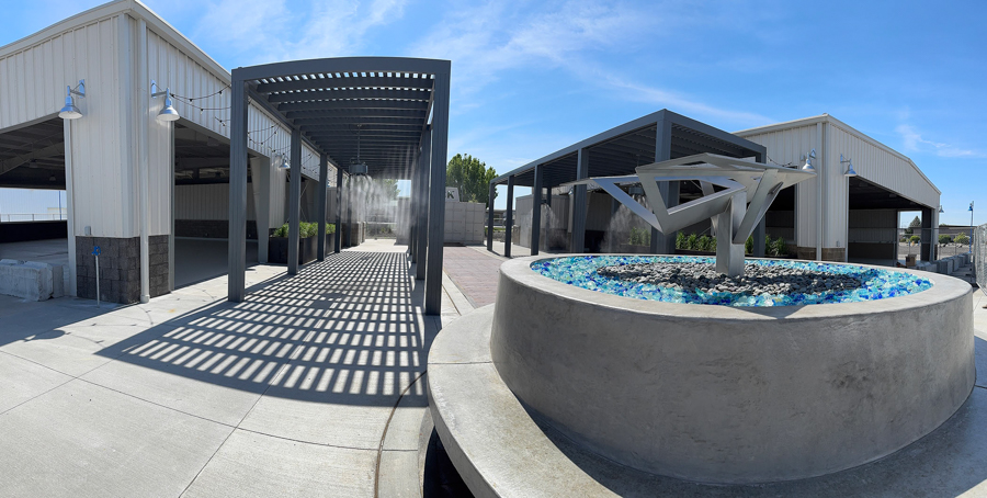 Outdoor gathering space.