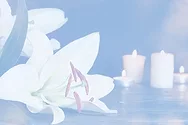 Lily, candles with screened background