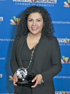 Ana Ruiz-Peralta of New York Life was presented with the 2016 ATHENA Young Professional Award.