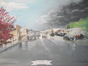 Robert Dunlap's painting of Benton City.