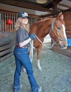 Désirée Johnson, of Kennewick, is the owner of Smooth Stride, a company that manufactures and sells riding jeans. Johnson, shown with her Thoroughbred, Ibarro, is also a world-class three day event rider, trainer and coach.