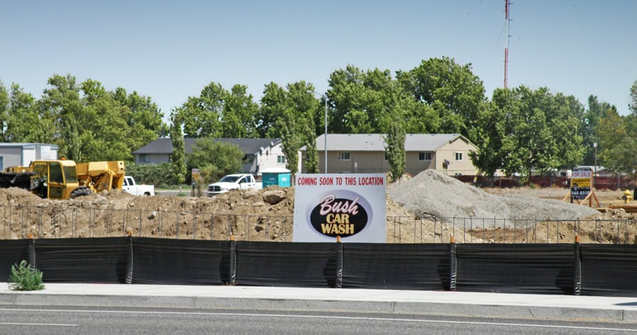 The fifth Bush Car Wash in the Tri-Cities is being built on Edison Street, near Kamiakin High School in Kennewick. Also going in are Bruchi’s restaurant and a Roasters Coffee shop.