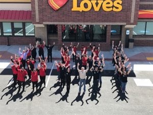 The new Love’s Travel Stop has opened in Prosser off Interstate 82. The store is Love’s store 681 so the employees formed those numbers for the photo. Love’s celebrates the opening by offering a $2,000 donation to a local nonprofit. The check will be presented at a ribbon-cutting to be held in the coming weeks. (Courtesy Love’s Travel Stops)