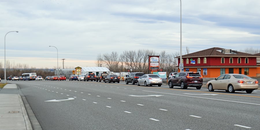 Traffic backups are common on Queensgate Drive in south Richland as drivers wait to merge onto Interstate 182 or Columbia Park Trail. Drivers can expect more delays as the city and state begin to build two roundabouts in the area next month as part of a $3.9 million construction project.