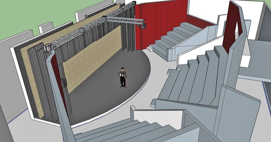 A $1.5 million theater expansion project at the Academy of Children’s Theatre in Richland will transform the existing rear storage warehouse into a multi-use theater with 300 seats. (Courtesy ACT)