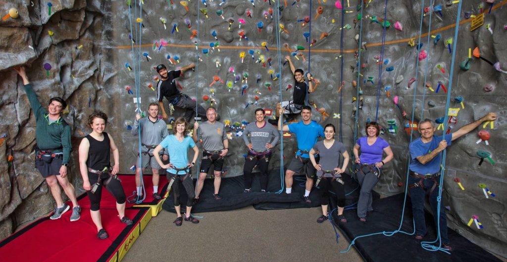 Piton Wealth employees recently spent time learning the ropes at an indoor rock-climbing wall as a team-building exercise. Piton Wealth’s founder and CEO Michelle Clary was selected by Thrivent Financial to join the nationwide company’s new network of independent practices. (Courtesy Piton Wealth)