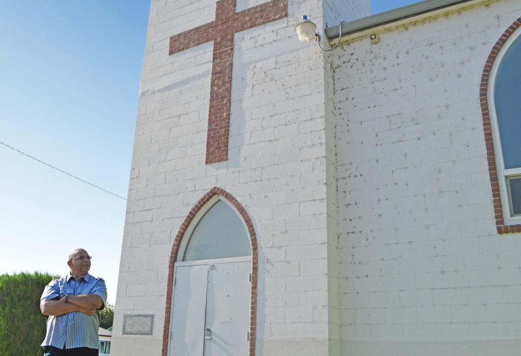 Pastor Albert Wilkins stands outside Morningstar Baptist Church in east Pasco, a site that may be included on a list of potential nominees as a historic property significant to the African American community.