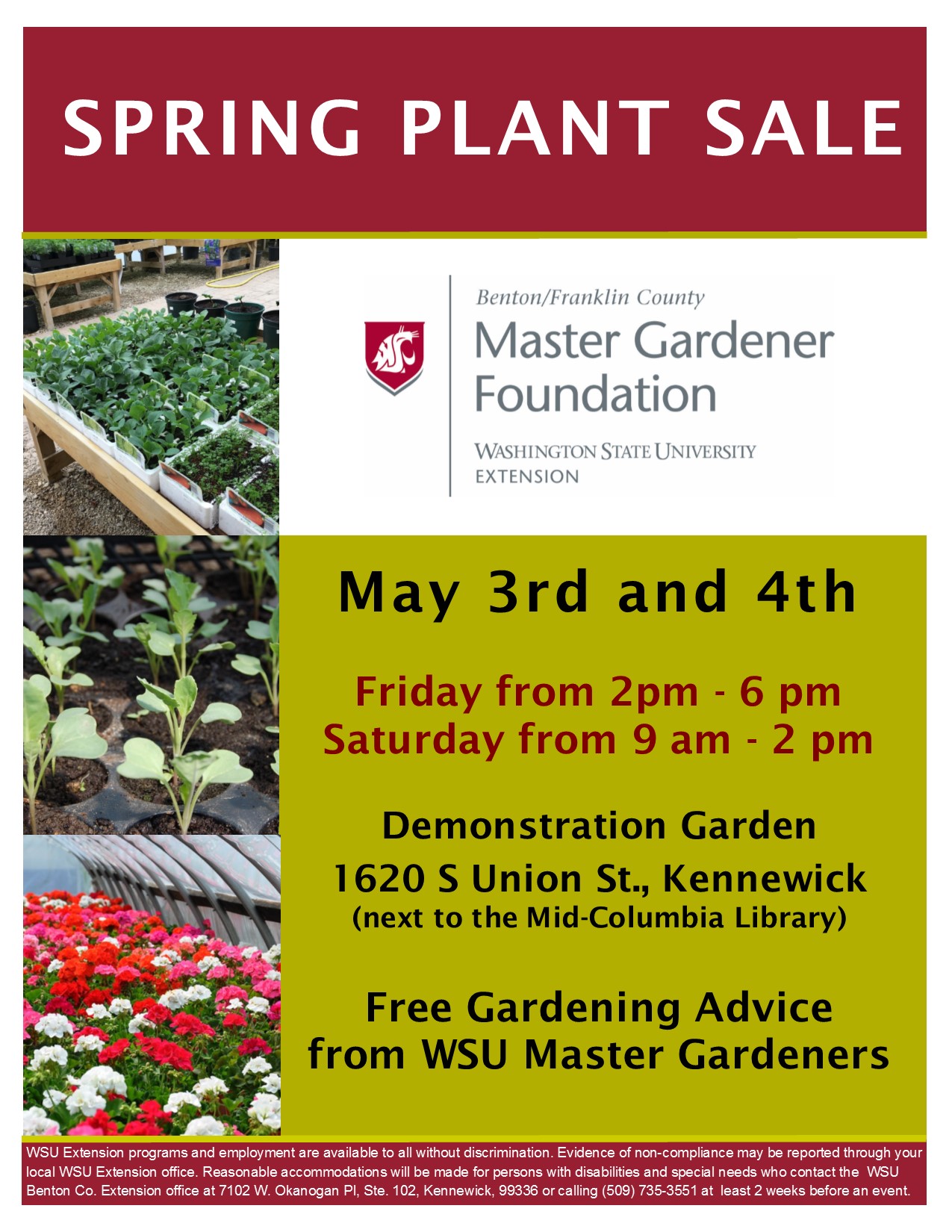 Plant Sale With Wsu Master Gardeners Tri Cities Area Journal Of