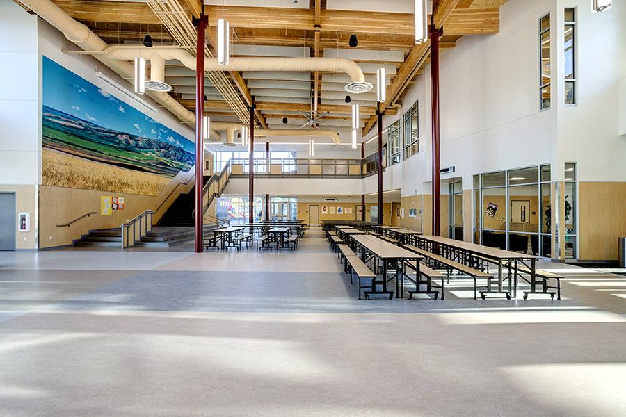 Learning by Design magazine presented an outstanding project award to Gib Olinger Elementary School in Milton-Freewater. The Oregon school was designed by Spokane-based Architects West, working with design consultant Opsis Architecture of Portland. Courtesy Architects West.