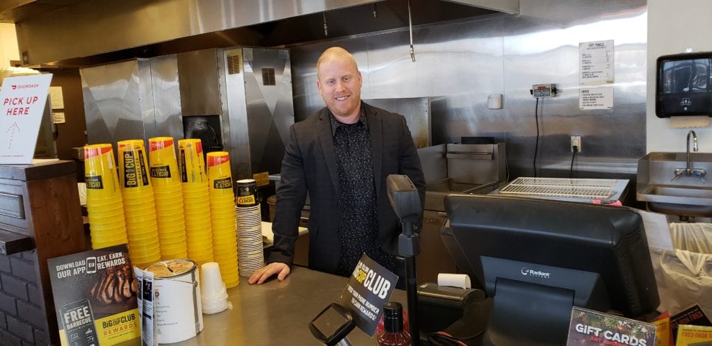 Kenny Teasdale, a commercial real estate broker and owner of a Tri-City moving company, expected to reopen the Dickey’s Barbecue Pit at 2530 Queensgate Drive in Richland by Valentine’s Day. Teasdale is relaunching the brand in the Tri-Cities eight months after it abruptly closed last June.  (Photo by Wendy Culverwell)