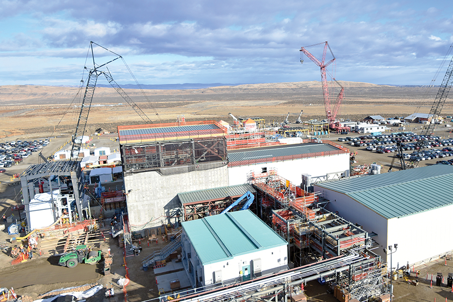 The current fiscal year funding allocates about $2.5 billion from the U.S. Department of Energy toward the Hanford site. Pictured is the Effluent Management Facility that will process secondary liquid offgas produced during low-activity waste vitrification. (Courtesy Bechtel National Inc.)