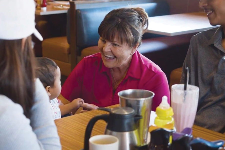 Susan Mendenhall, the franchisee of the Kennewick and Pasco IHOP restaurants, loves the interaction she has with customers. (Courtesy of Lauren Jones)