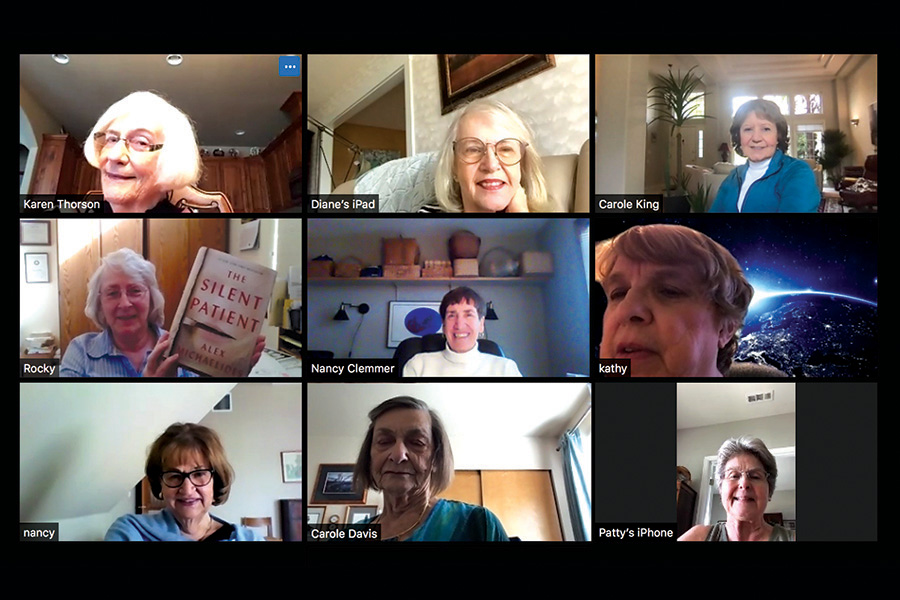 The Tri-Cities Newcomers Club’s book club group meets monthly to discuss books. Their March selection was “The Silent Patient” by Alex Michaelides. (Photo by Kristina Lord )