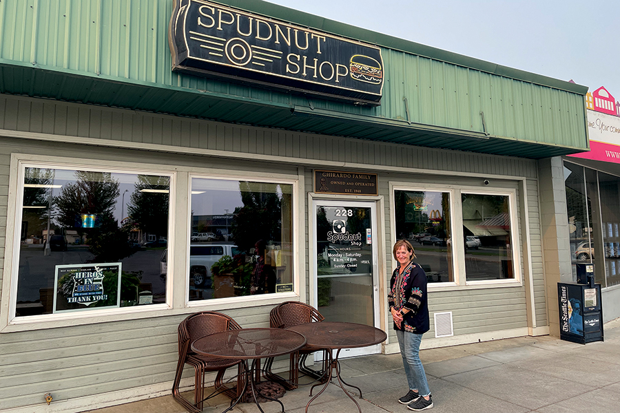 Valerie Driver, owner of Richland’s Spudnut Shop, has worked for more than 50 years in the restaurant started by her father and uncle. She recently spent tens of thousands of dollars to update the doughnut shop after it and neighbors in the Uptown Shopping Center were sued in federal court for allegations they violated the Americans with Disabilities Act. (Photo by Robin Wojtanik)