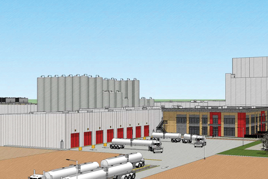 A rendering shows what Darigold Inc.’s $600 million milk-processing plant will look like in north Pasco. (Courtesy Darigold Inc.)