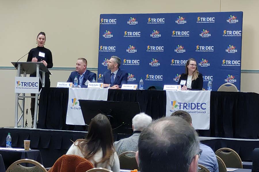 Plans for an Agricultural Innovation Center were outlined during the Tri-City Development Council's annual Economic Outlook on Feb. 1 in Kennewick. (Photo by Wendy Culverwell)