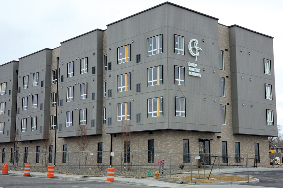 Catholic Charities Eastern Washington hopes to begin leasing units at the new Bishop Skylstad Commons, 301 S. 20th Ave. in Pasco, during the last week of March. A grand opening for the $16.79 million project is planned for April 14. (Photo by Laura Kostad)