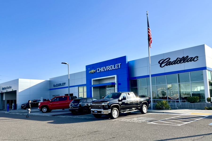 The McCurley Chevrolet and Cadillac dealership in the Pasco Autoplex is being expanded. It’s part of an expansion project across multiple McCurley properties. (Photo by Sara Schilling)