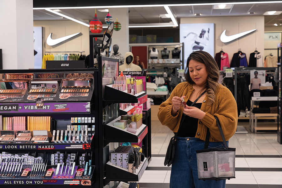A shopper browses at a Sephora inside a Kohl’s department store. The Richland Kohl’s at 1457 Tapteal Drive is set to undergo a remodel to add space for Sephora. (Courtesy Kohl’s Department Stores Inc.)