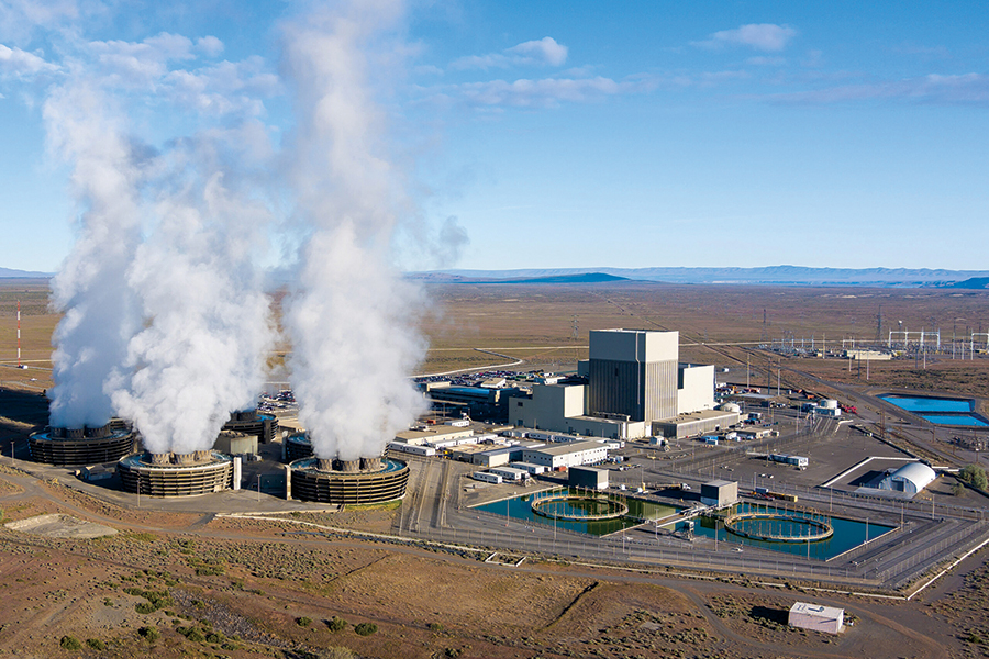 Energy Northwest owns or operates numerous clean energy generating facilities throughout the Northwest, including Columbia Generating Station north of Richland, which is the only commercial nuclear energy facility in the region. (Courtesy Energy Northwest)
